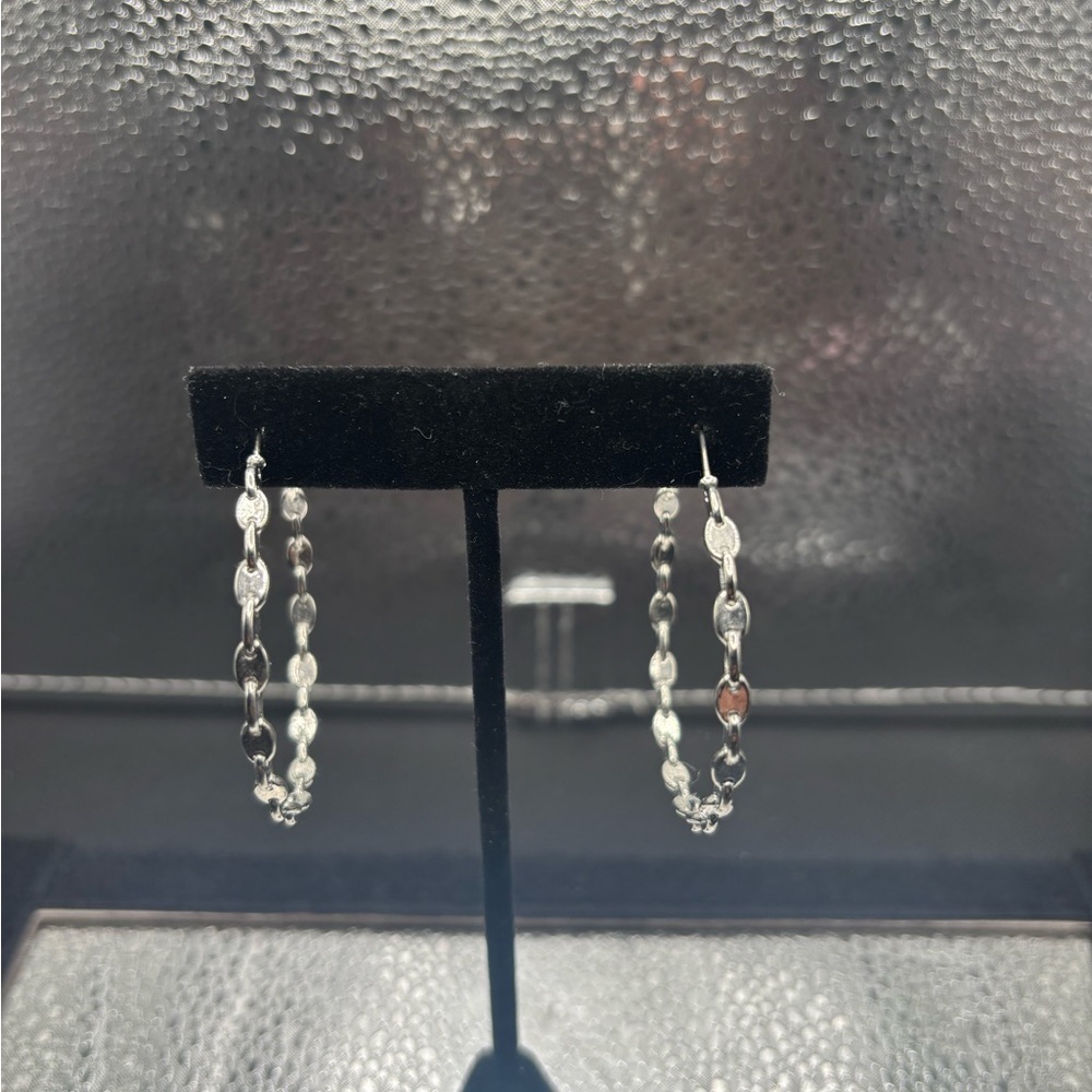 Elegant Silver Hoop Earrings